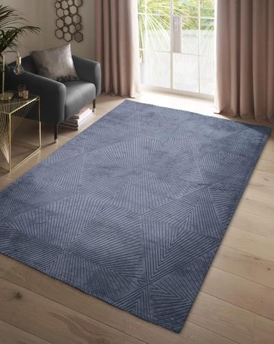 Clarke and Clarke Rug Blue Twilight