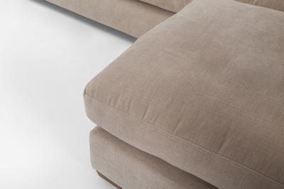 Girona Combi Sofa LHF Digby Beige with Free Footstool