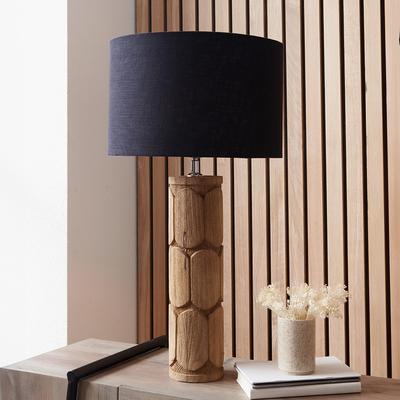 Ellia Natural Wood Tall Table Lamp