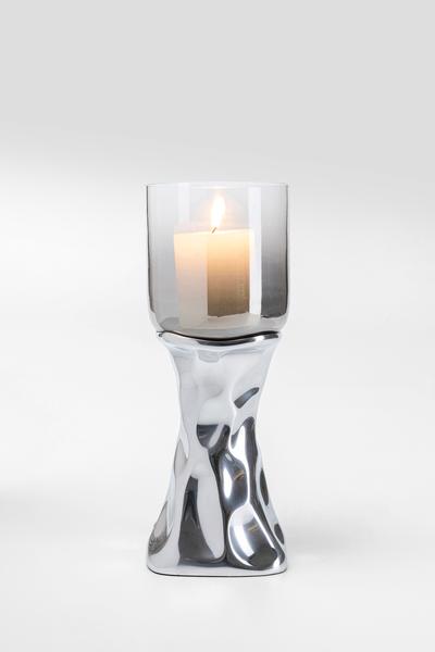 Candle Holder Jade Silver 33cm