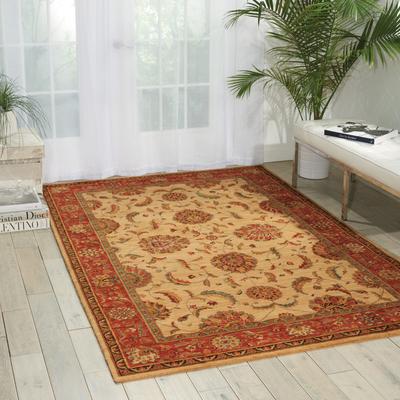 Living Treasures Rug LI04 Ivory/Red