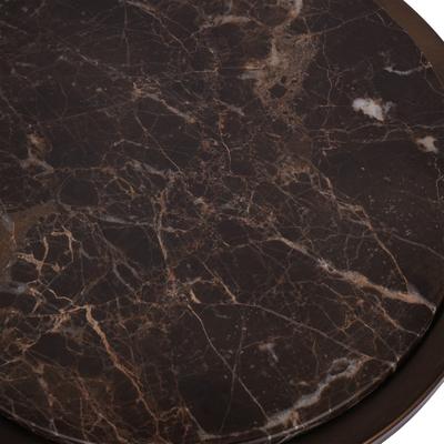 Iota Accent Table Brown Marble