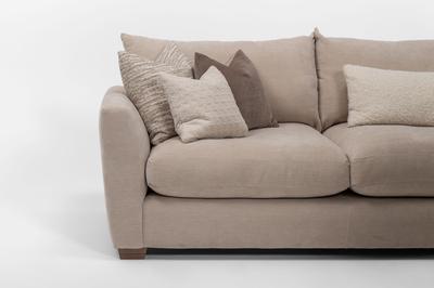 Girona Combi Sofa LHF Digby Beige with Free Footstool