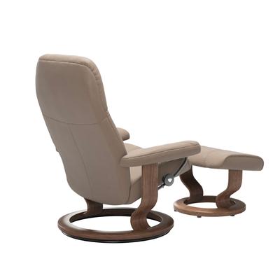 Stressless Consul Mole Medium Clas Recliner Chair and Stool