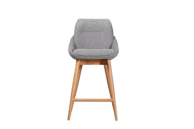 Jesiba Counter Stool Grey with Wooden Base