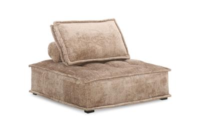 Fable Lounge Chair and Stool Bundle - Glam Block Sand