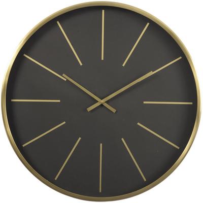 Black and Brass Numeral Steel Wall Clock
