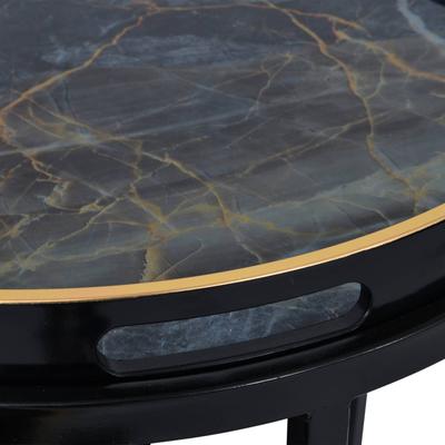 Vesuvius Black and Gold Nest of Tables