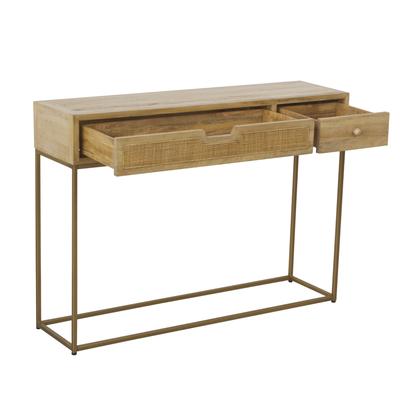 Rattan 2 Drawer Console