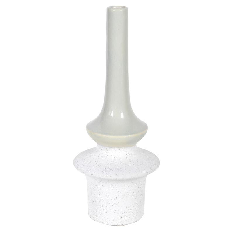 Low Shaped White Vase