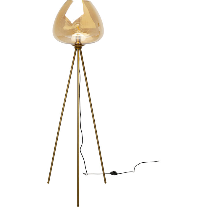 Amber Sphere Floor Lamp