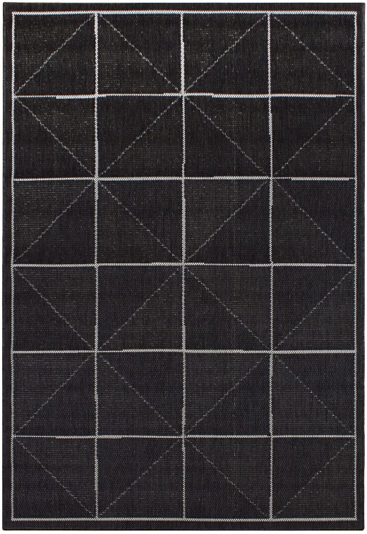 EL Charcoal Check Rug 160x230cm