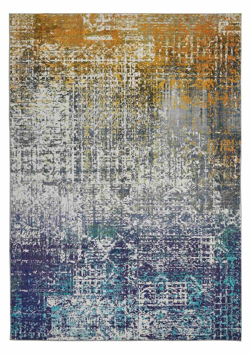 Concept Looms LUX06 Washable Rug Blue Copper