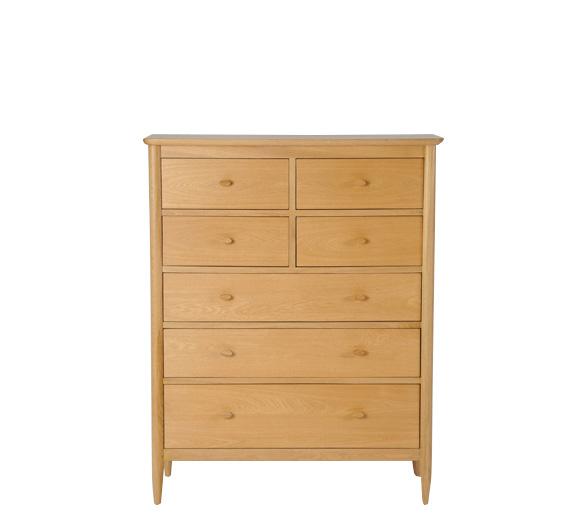 Ercol Teramo 7 Drawer Tall Wide Chest