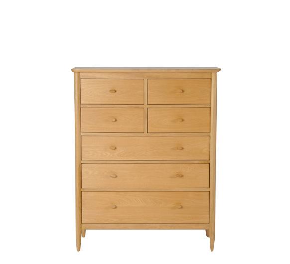 Ercol Teramo 7 Drawer Tall Wide Chest