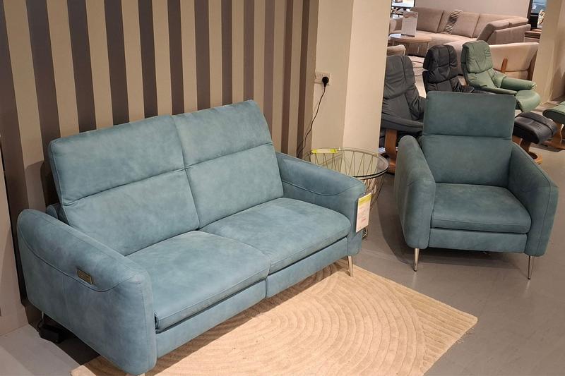Egoitaliano Dusk Sofa with 1 seat recline and armchair - Clearance Limerick
