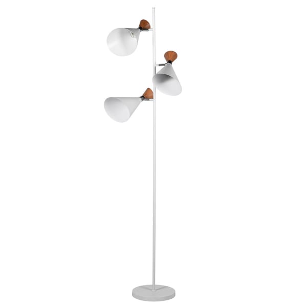 White Triple Floor Lamp