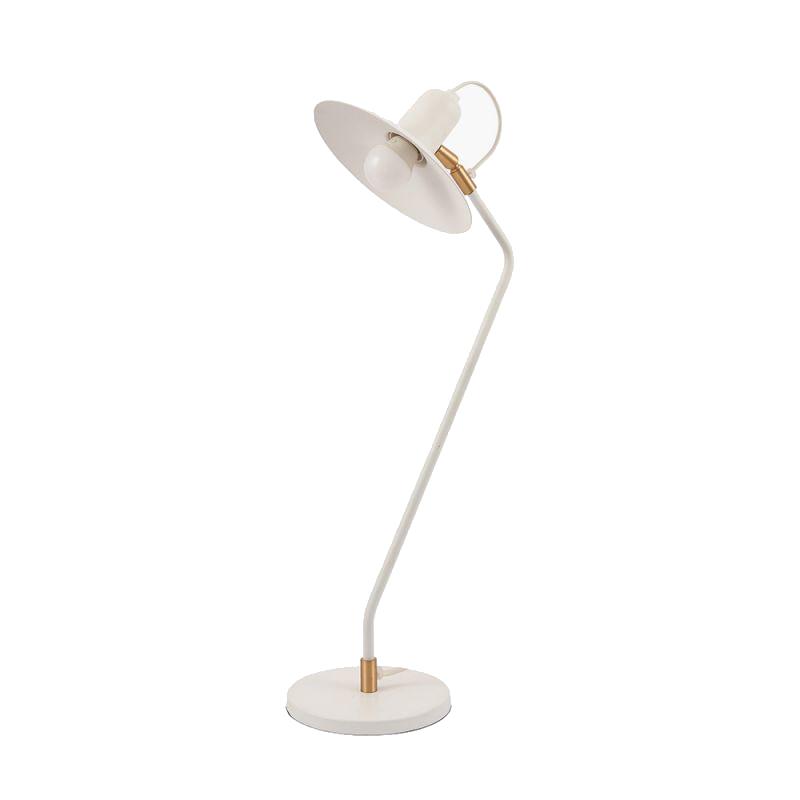 Camden Matt White Metal Lamp