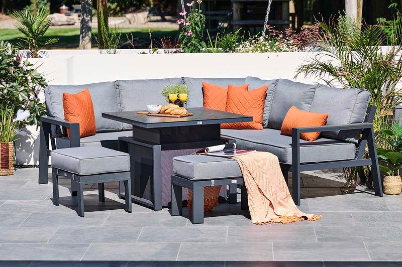 Costa Garden Corner Dining Set with Adjust Table