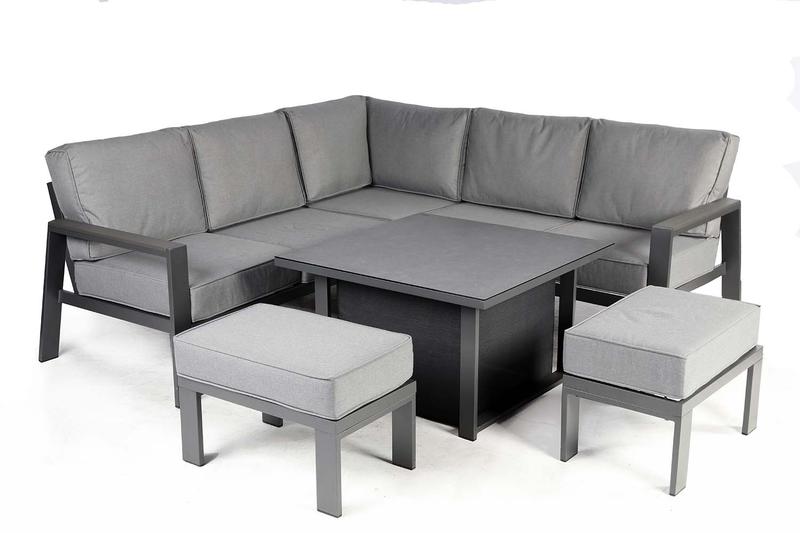 Costa Garden Corner Dining Set with Adjust Table