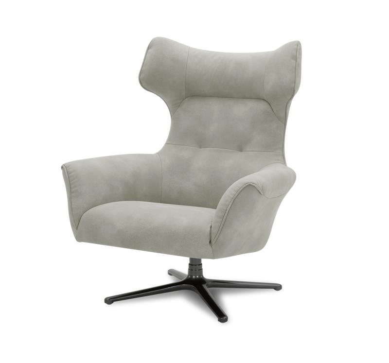 Flavio Swivel Chair Grey