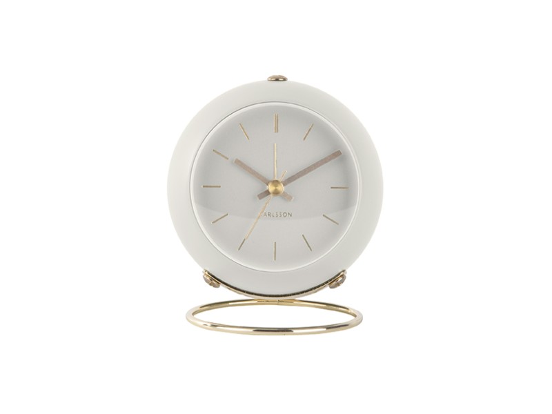 Globe Alarm Clock - White