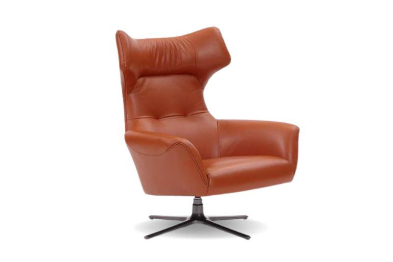 Flavio Swivel Chair Burnt Orange