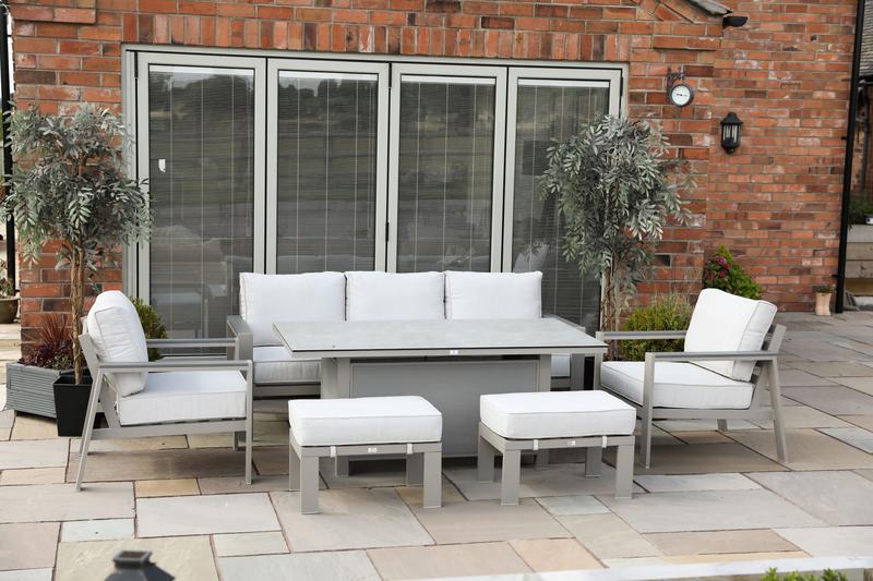 Costa Garden Lounge Dining Set with Free Cover