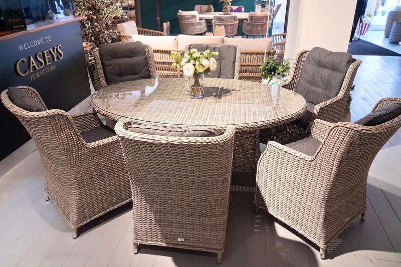 Cruz Garden Dining Table & 6 Chairs - Clearance Cork