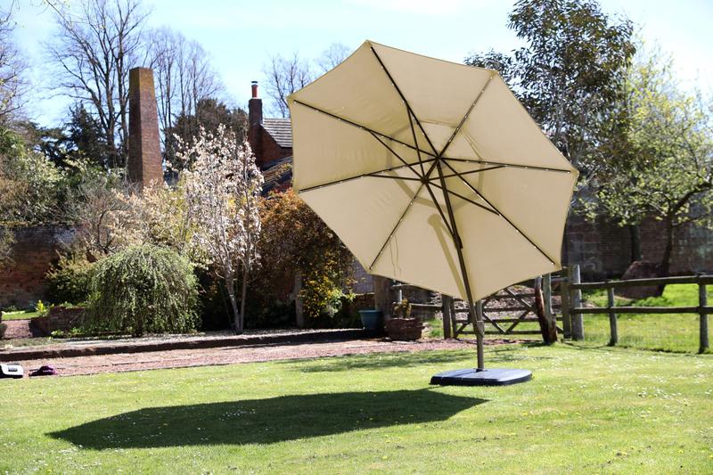 Monaco Deluxe Garden Parasol - Almond