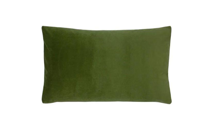 Sunningdale Rectangular Cushion Velvet Olive