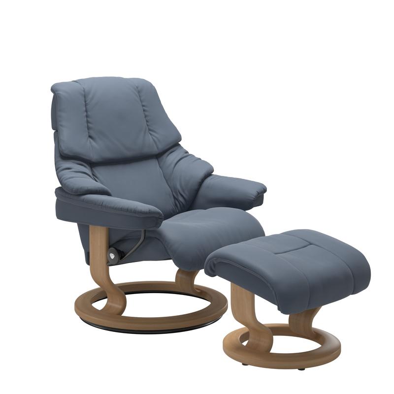 Stressless Reno Sparrow Blue Large Recliner