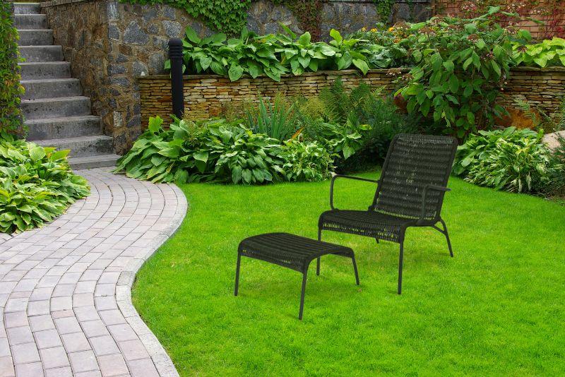 Ellendale Garden Lounge Chair and Footstool