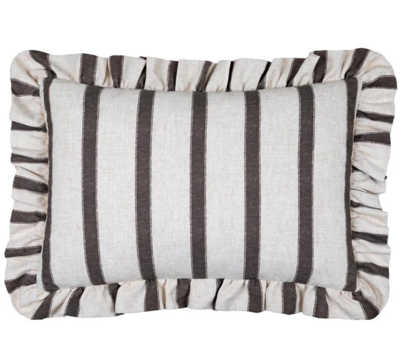 Connie Striped Ruffle Cushion