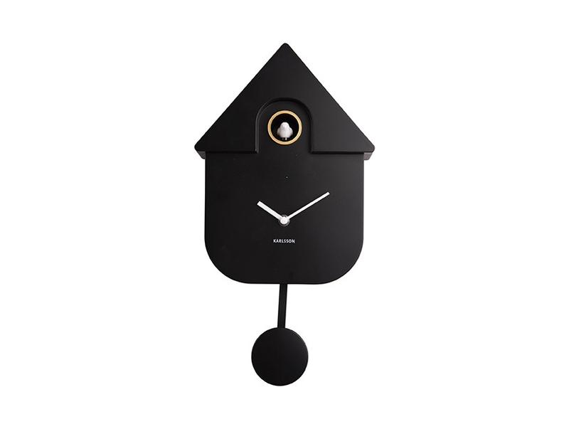 Modern Cuckoo Wall Clock - Black