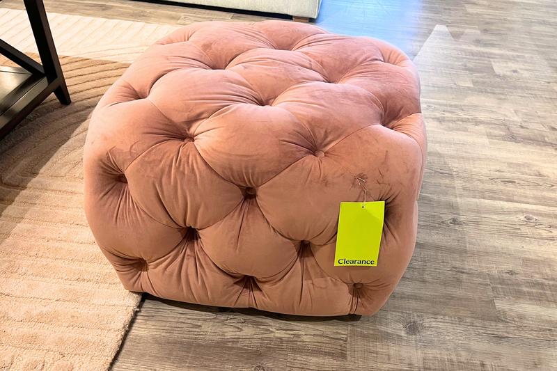 Alexander and James Small Button Cube Stool - Clearance Limerick