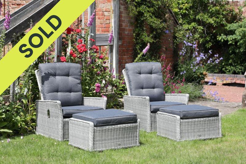 Cruz Deluxe Garden Dual Recliner Set with Free Cover