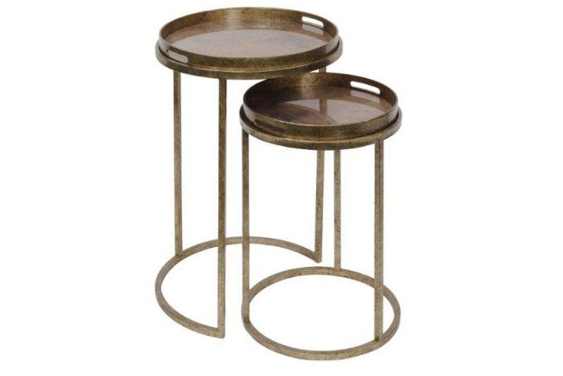 Vienna Antique Gold Atlas Side Table Set