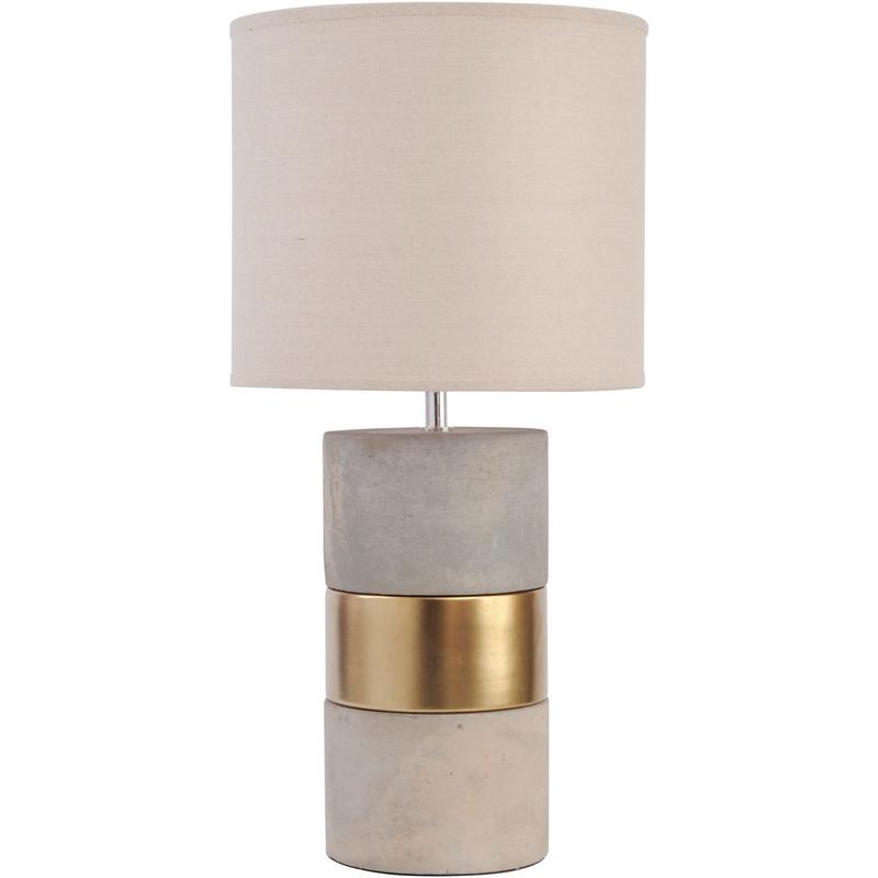 Concrete and Gold Table Lamp