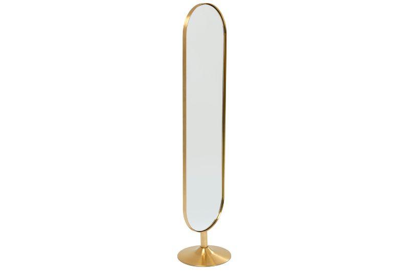 Tall Brass Floor Mirror