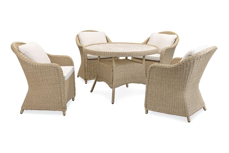 Hattie Garden Round Dining Set & Parasol