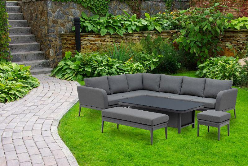 Iris Garden Corner Lounge Set LHF Grey