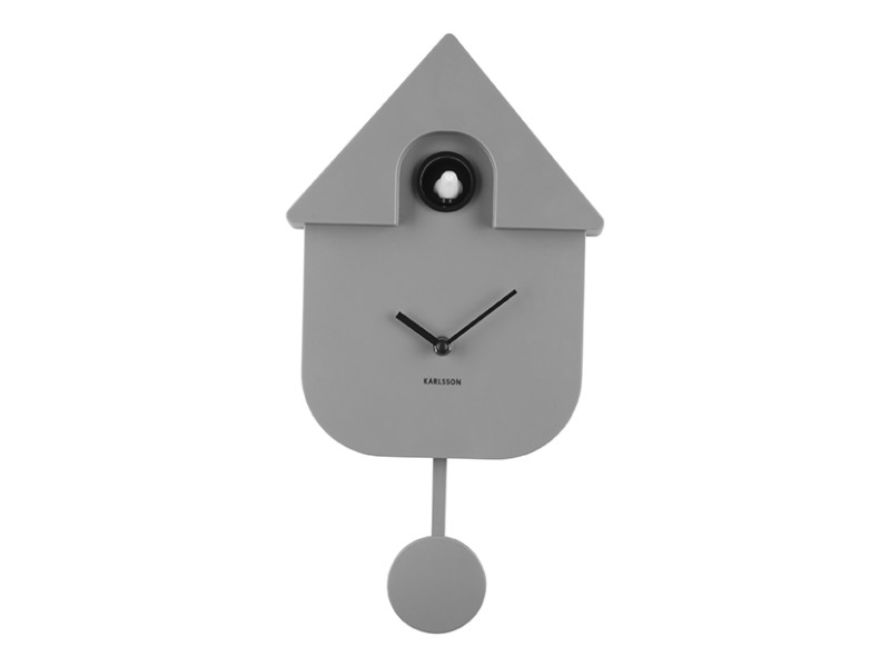 Modern Cuckoo Wall Clock - Mouse Grey