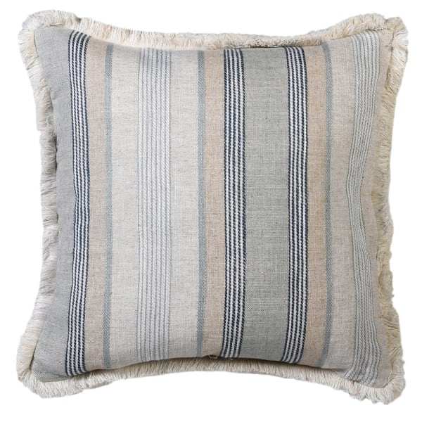 Natural Blue Stripe Cushion