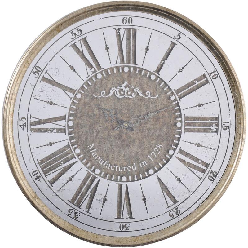 Malana Round Mirrored Wall Clock