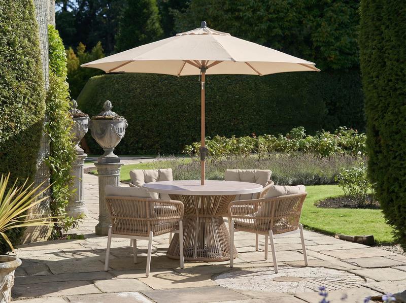 McKinney Garden Dining Set with Parasol