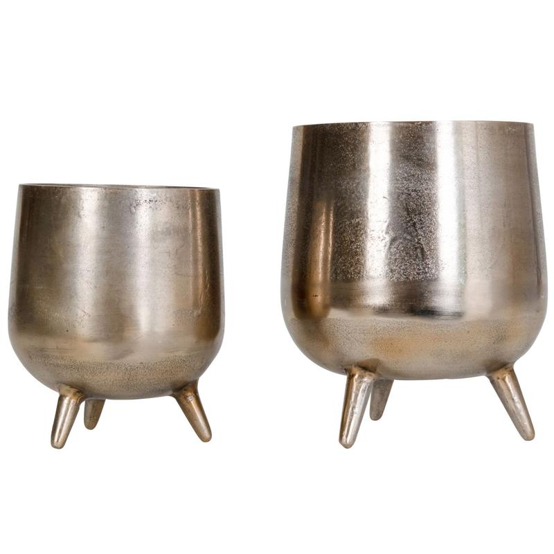 Aphrodite Gold Aluminium Set of 2 Planters