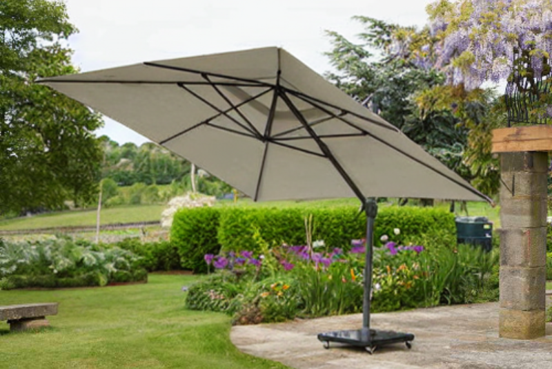 Champagne 3m Square Glow Parasol