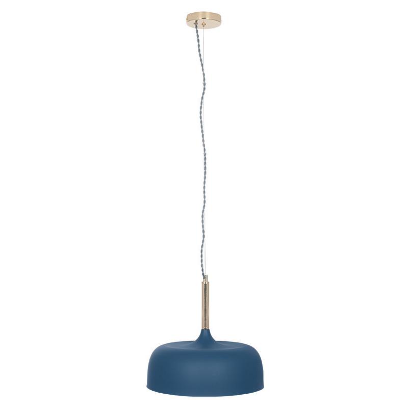 Anke Matte Indigo Domed Metal Pendant