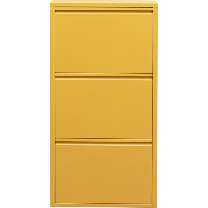 3 Drawer Yellow Shoe Container